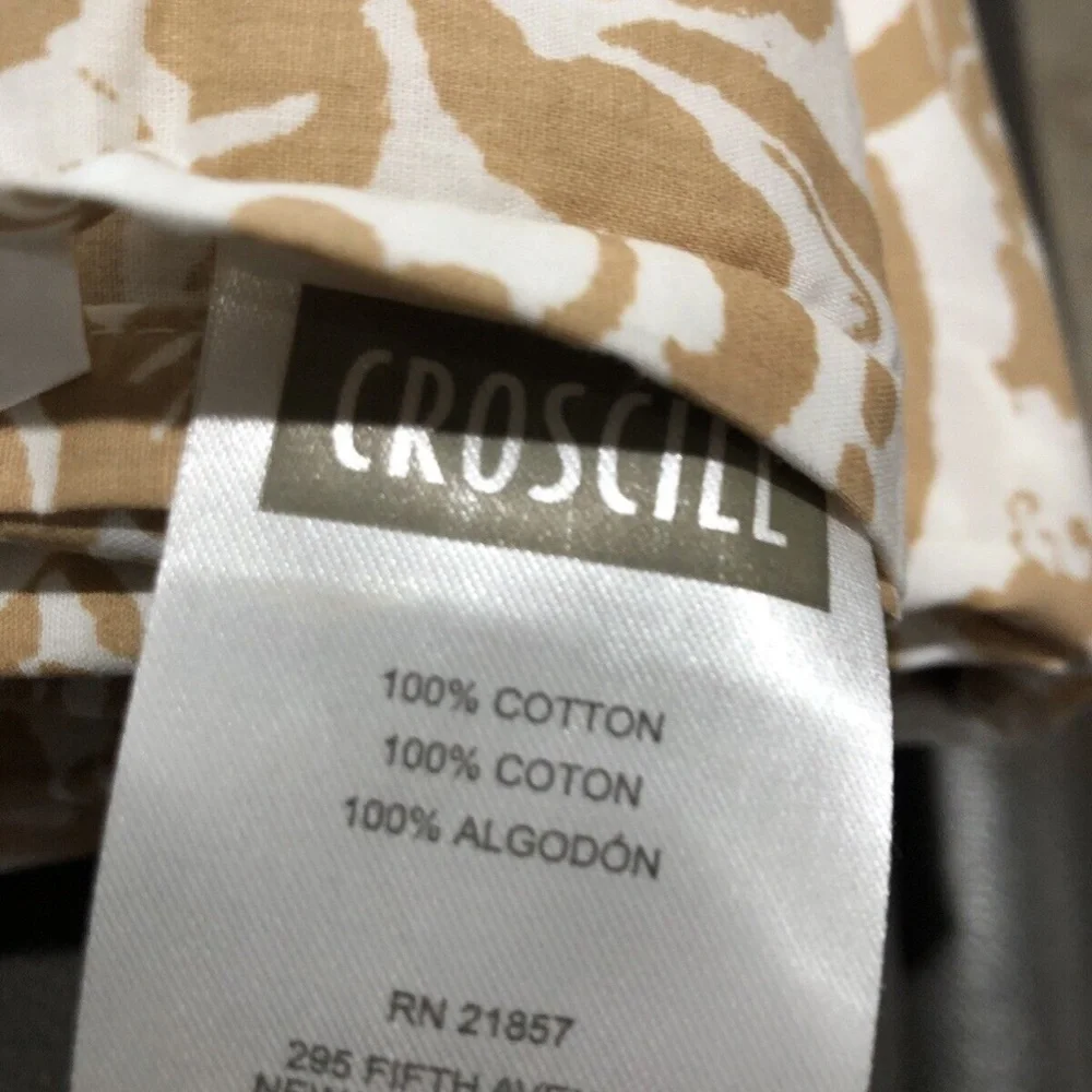 Croscill Medic Wheat  2 Shower Curtains 70x72 100% Cotton home decor set